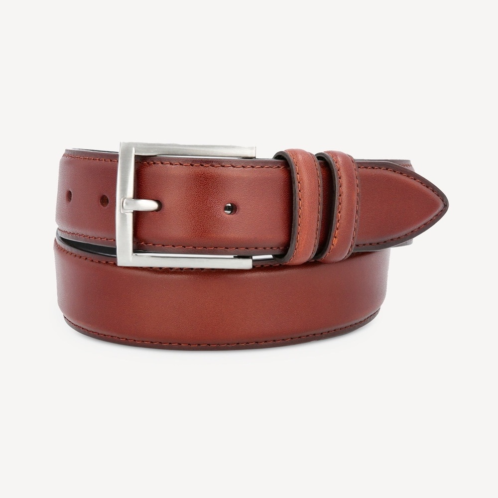 NWT SuitShop Brown Leather Belt M